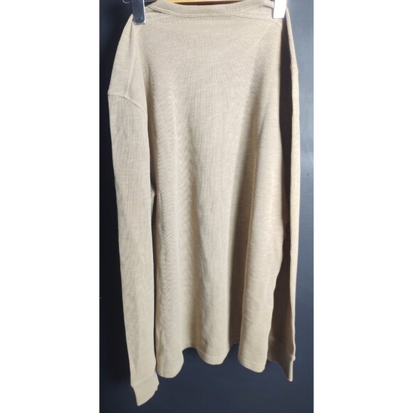 Banana Republic Men’s Beige Long Sleeve Henley Shirt Knit Casual NWT - Picture 5 of 11